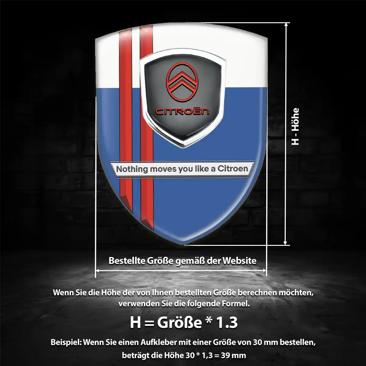 Citroen 3D Gel Aufkleber Embleme Erstklassige Qualität