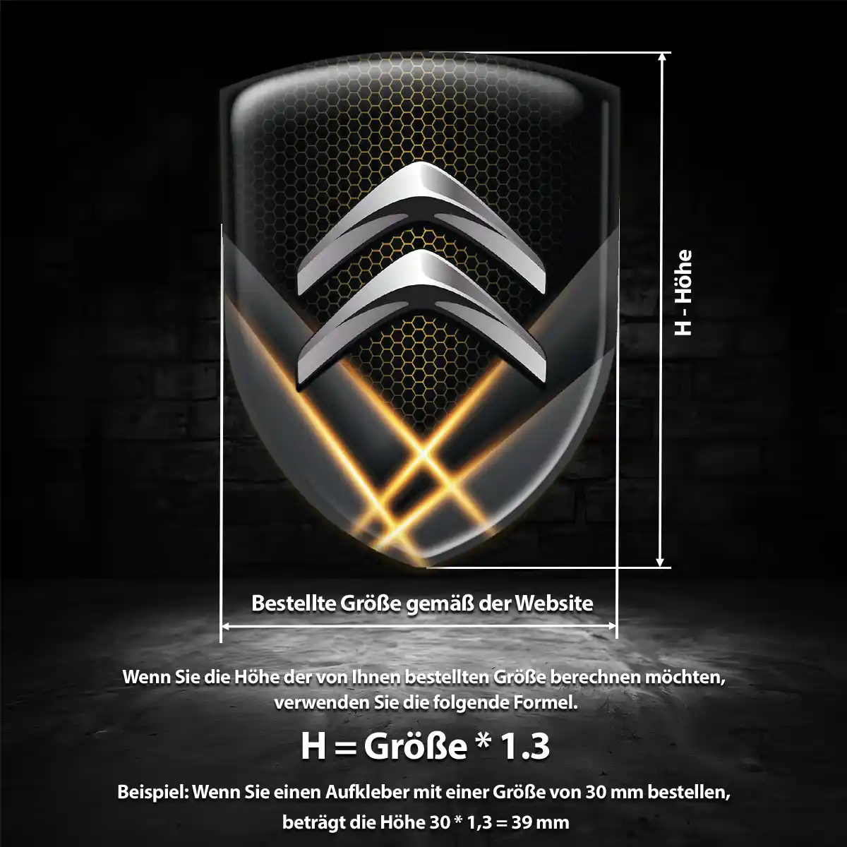 Citroen 3D Gel Aufkleber Embleme Modernes Design