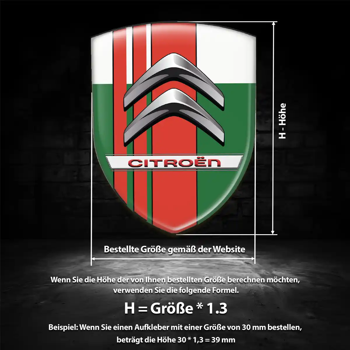 Citroen 3D Gel Aufkleber Embleme Premiumqualität