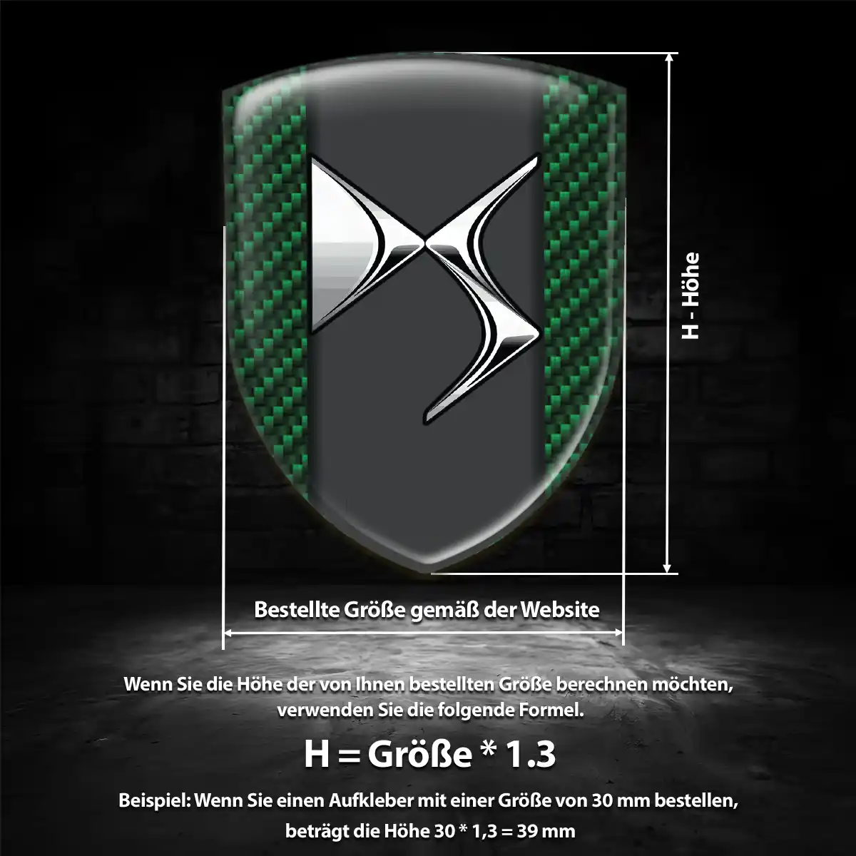 Citroen 3D Gel Aufkleber Exterieurdesign