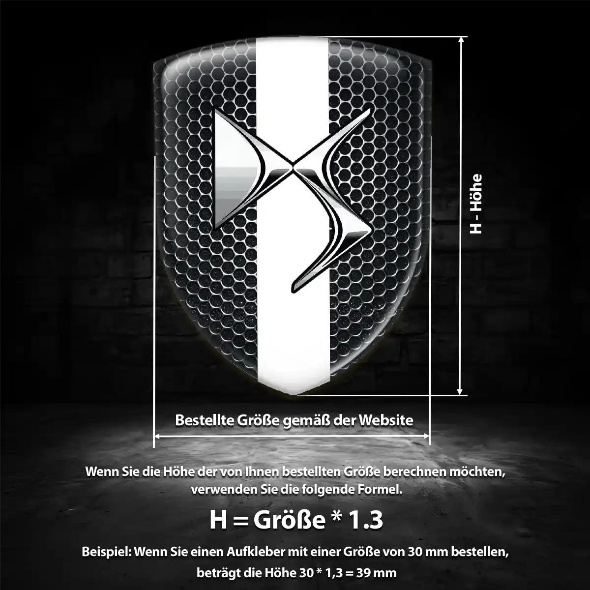 Citroen 3D Gel Aufkleber Interieurdesign