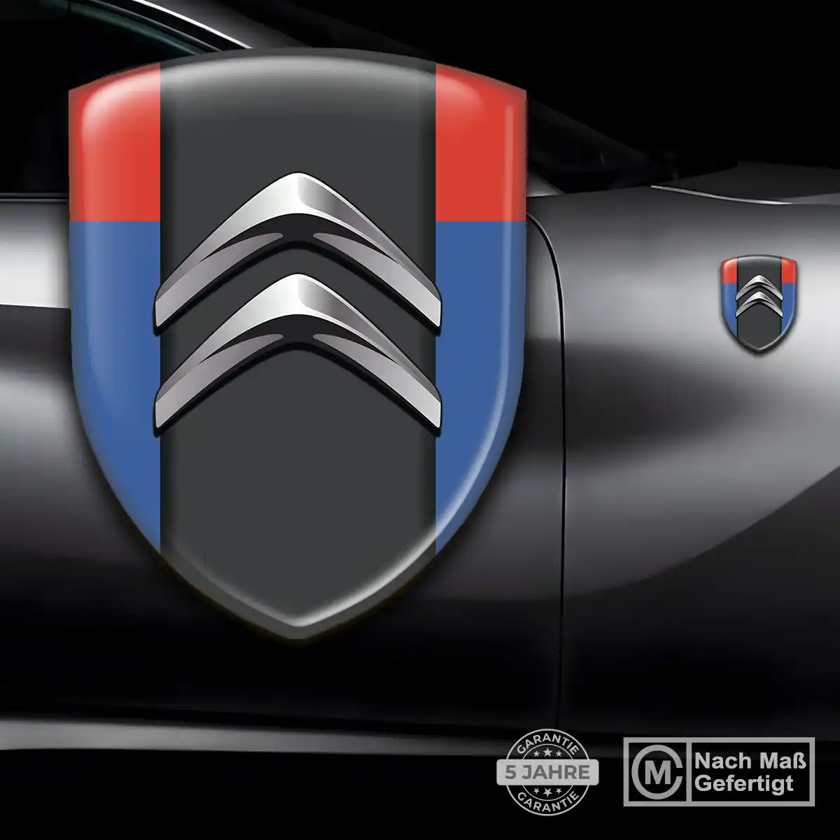 Citroen 3D Gel Aufkleber Modernes Design