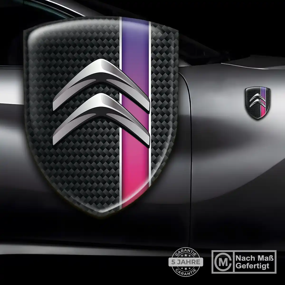 Citroen 3D Gel Aufkleber Silikon Auto Edles Design