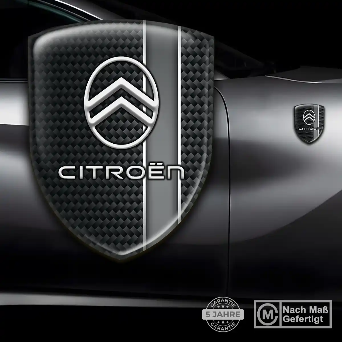 Citroen 3D Gel Aufkleber Silikon Elegantes Design