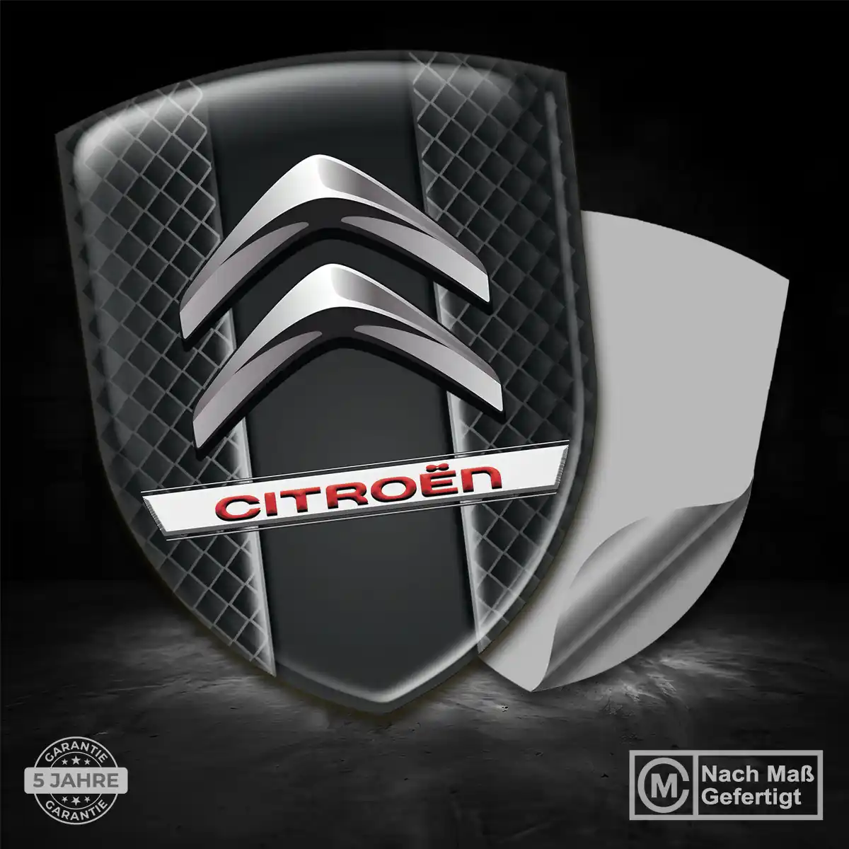 Citroen 3D Gel Aufkleber Wappen Auto Edles Design