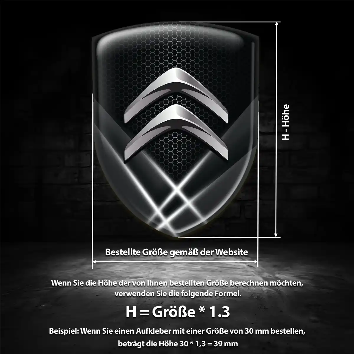 Citroen 3D Gel Aufkleber Wappen Auto Hohe Qualität