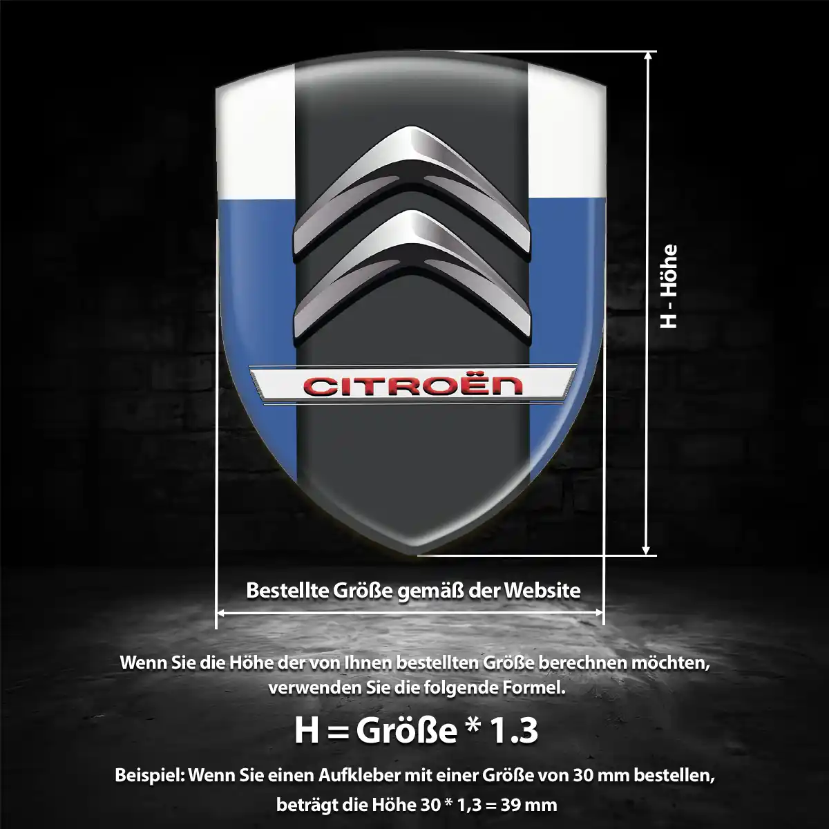 Citroen 3D Gel Aufkleber Wappen Auto Limitierte Auflage