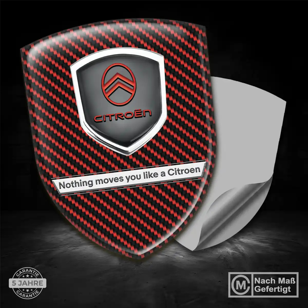 Citroen 3D Gel Aufkleber Wappen Auto Premium-Edition