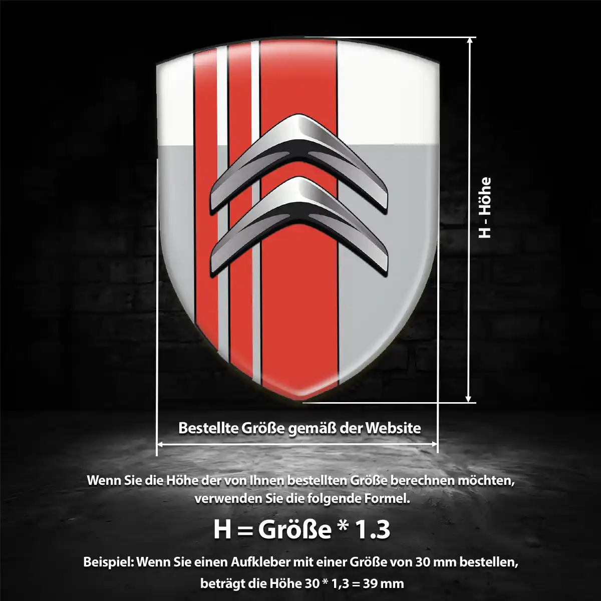 Citroen 3D Gel Aufkleber Wappen Auto Premiumqualität