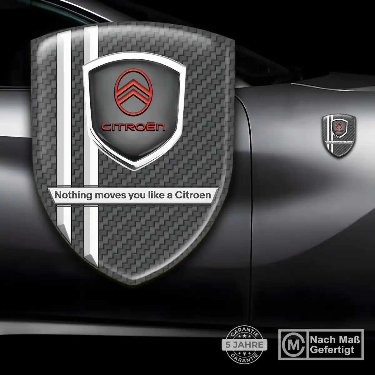 Citroen 3D Gel Aufkleber Wappen Edles Design