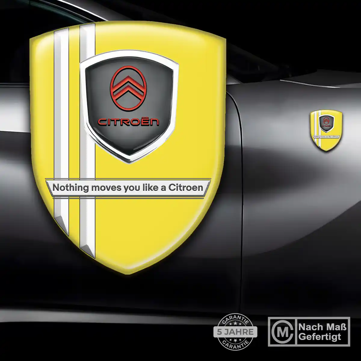 Citroen 3D Gel Aufkleber Wappen Elegantes Design