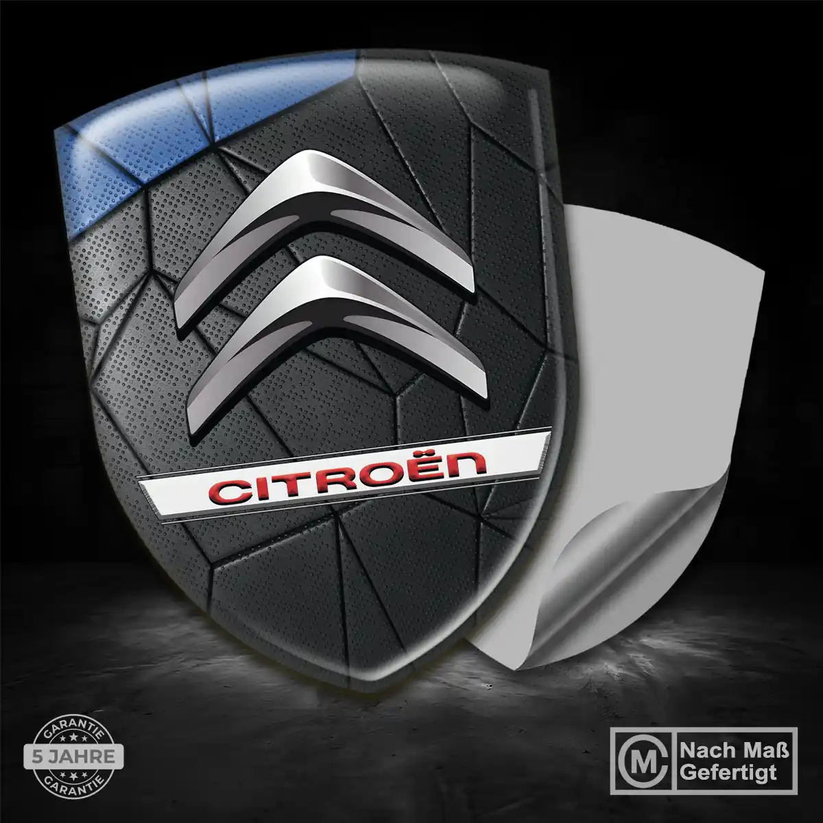 Citroen 3D Gel Aufkleber Wappen Exterieurdesign