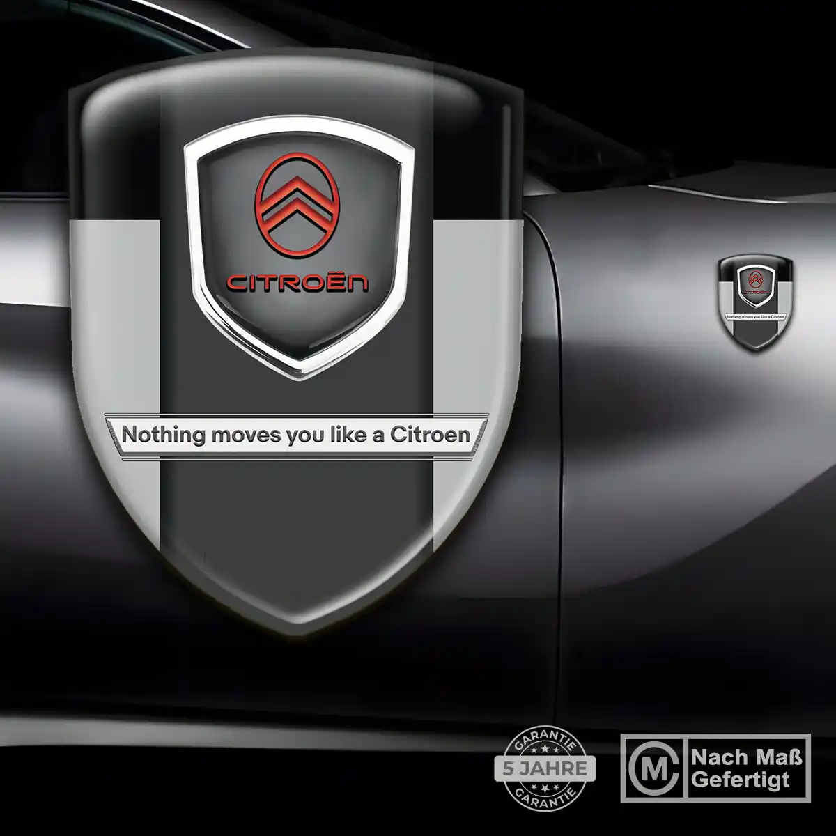 Citroen 3D Gel Aufkleber Wappen Hochwertiges Harz