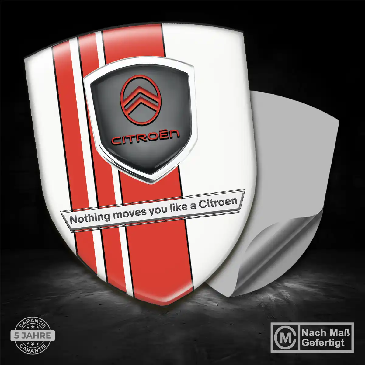 Citroen 3D Gel Aufkleber Wappen Interieurdesign