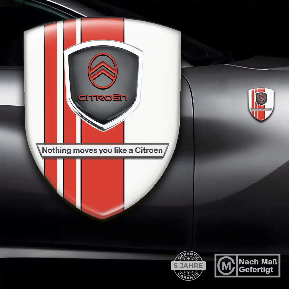 Citroen 3D Gel Aufkleber Wappen Interieurdesign