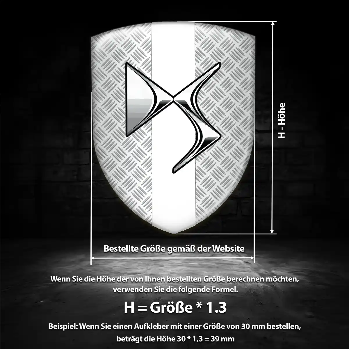 Citroen 3D Gel Aufkleber Wappen Modernes Design