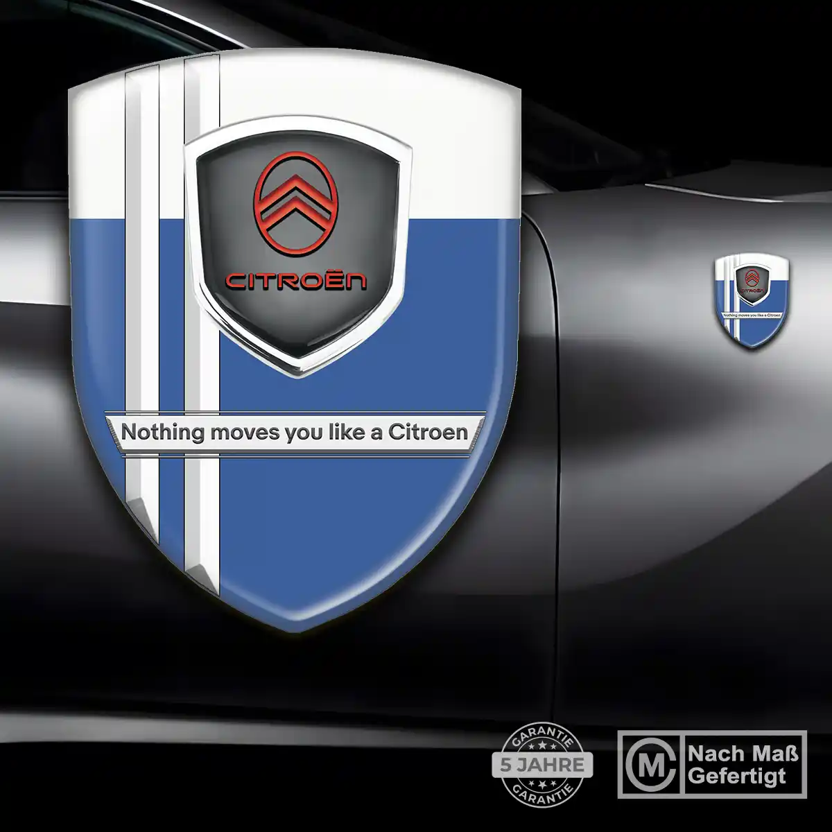 Citroen 3D Gel Aufkleber Wappen Tuningfahrzeug