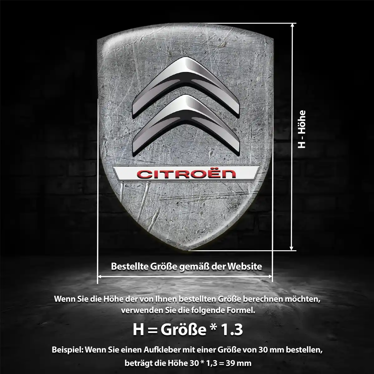 Citroen Aufkleber 3D Gel Emblem Auto Elegantes Design