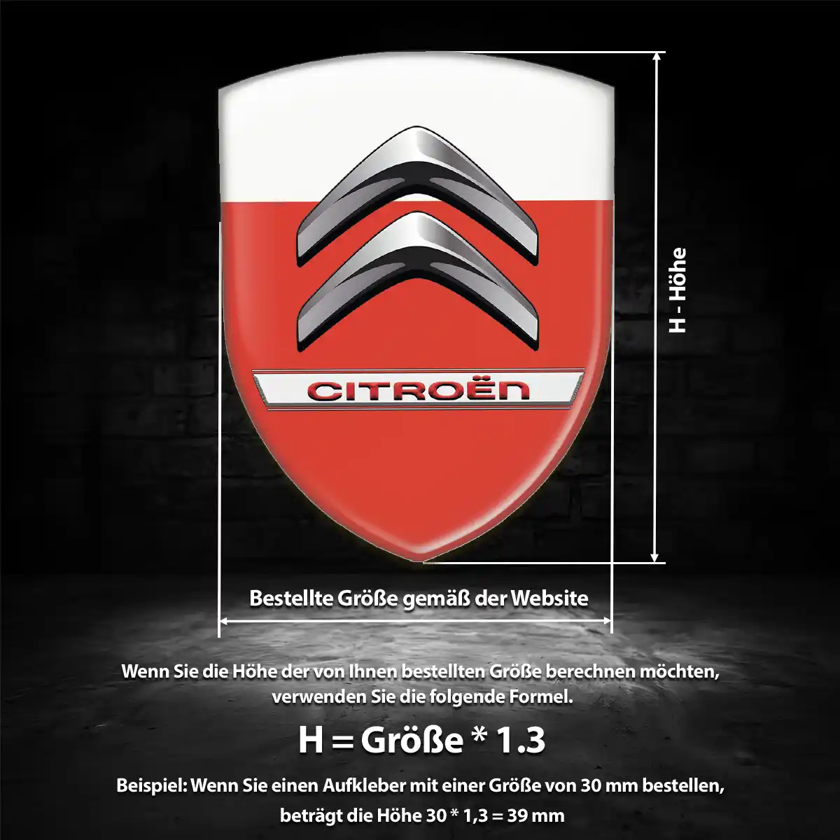Citroen Aufkleber 3D Gel Emblem Auto Hochwertiges Harz