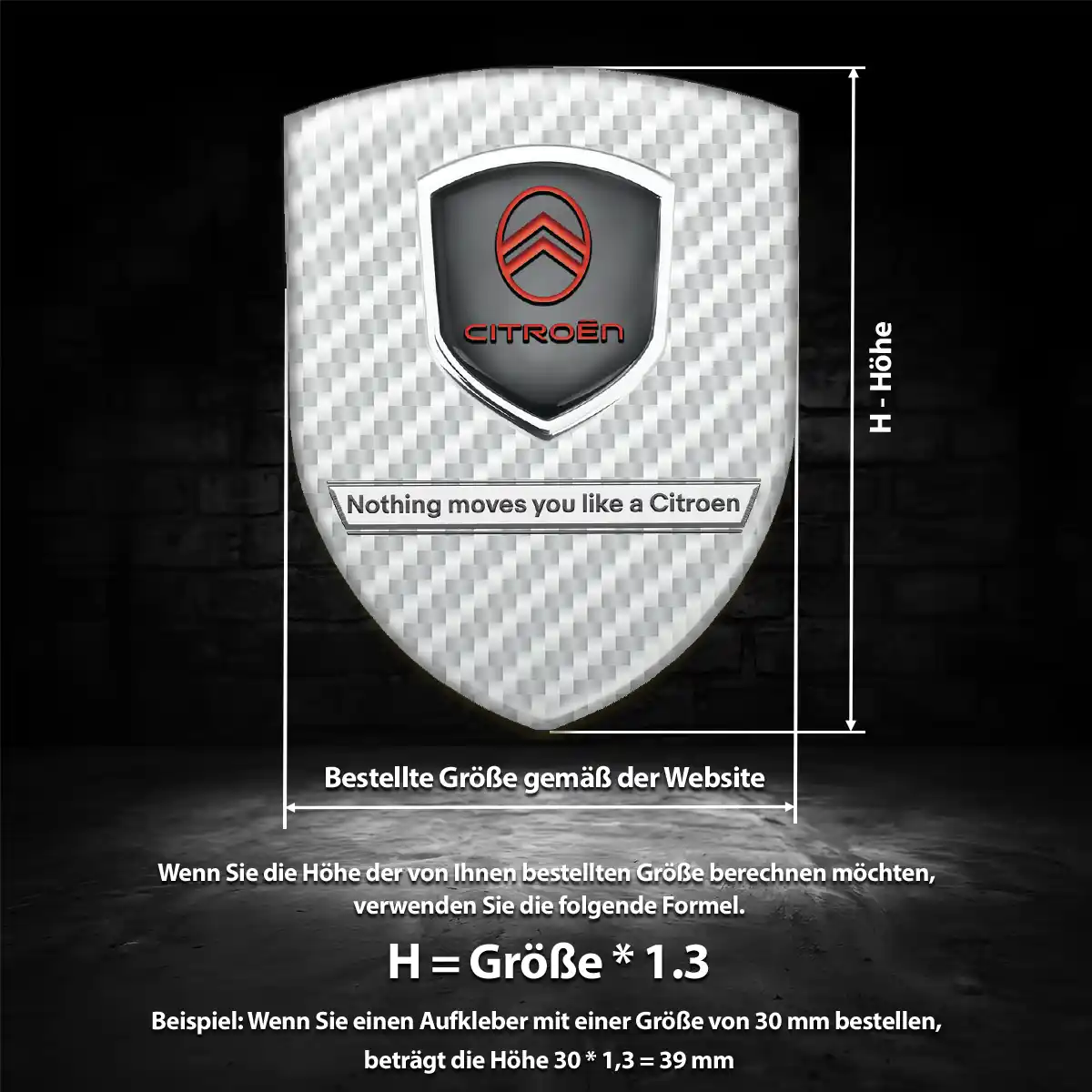 Citroen Aufkleber 3D Gel Emblem Auto Interieurdesign