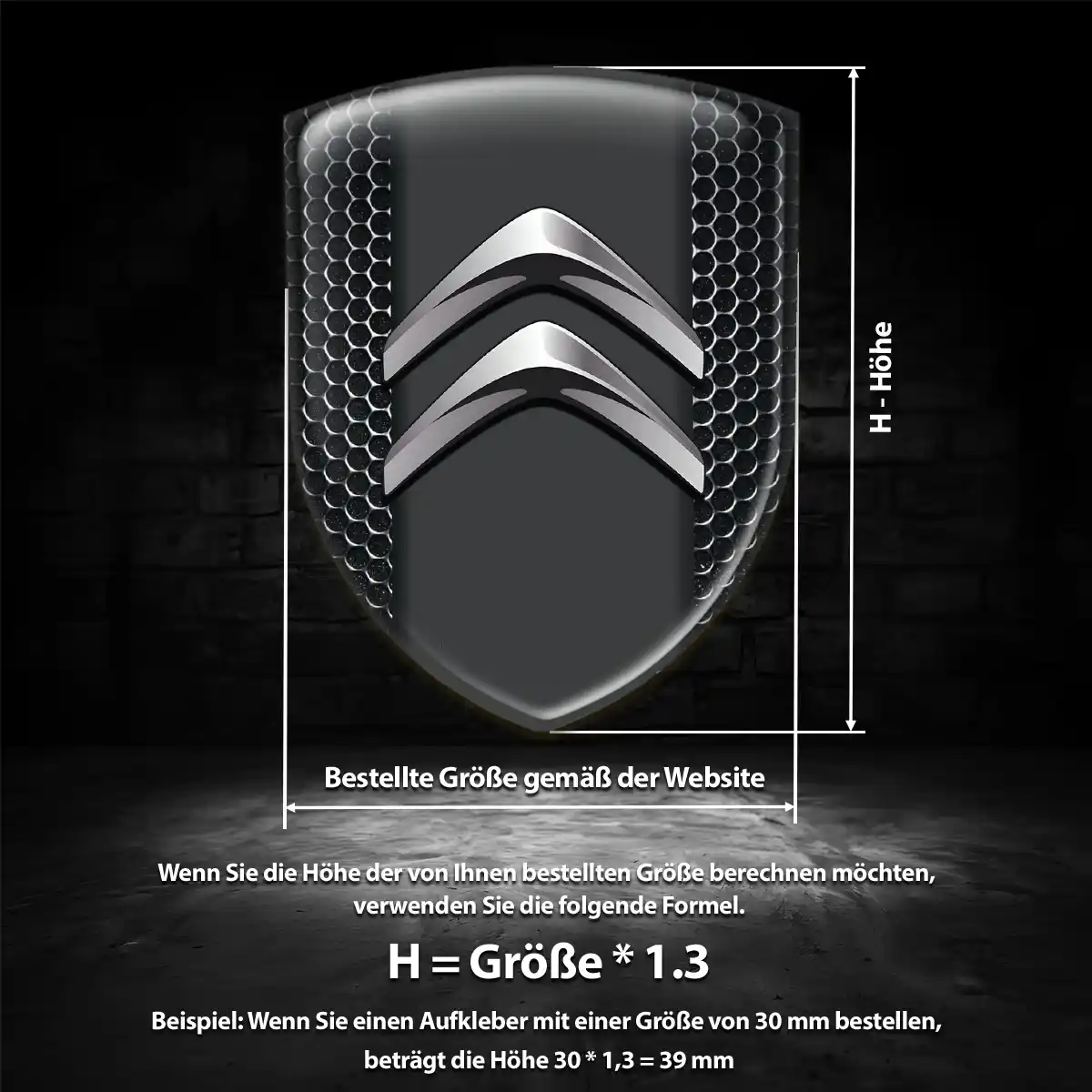 Citroen Aufkleber 3D Gel Emblem Auto Luxus-Edition