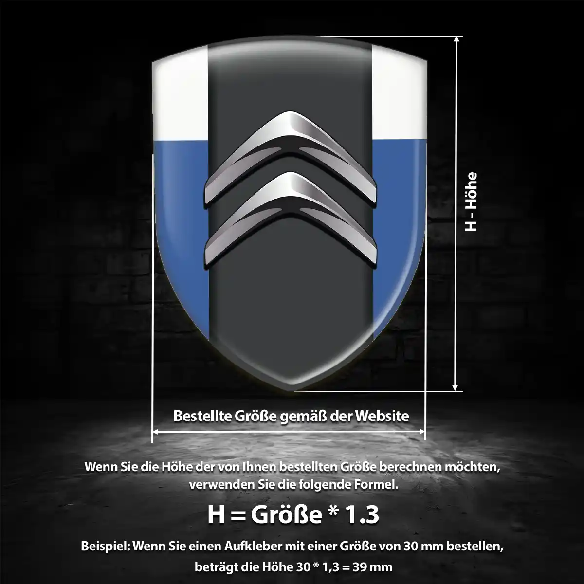 Citroen Aufkleber 3D Gel Emblem Auto Markenedition