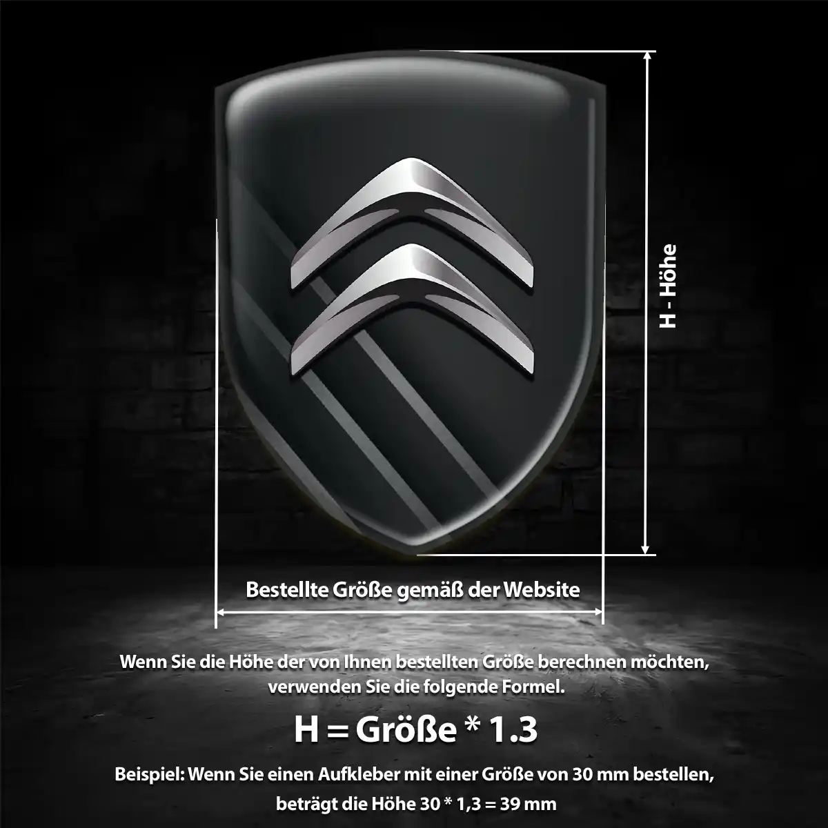 Citroen Aufkleber 3D Gel Emblem Auto Premium-Edition