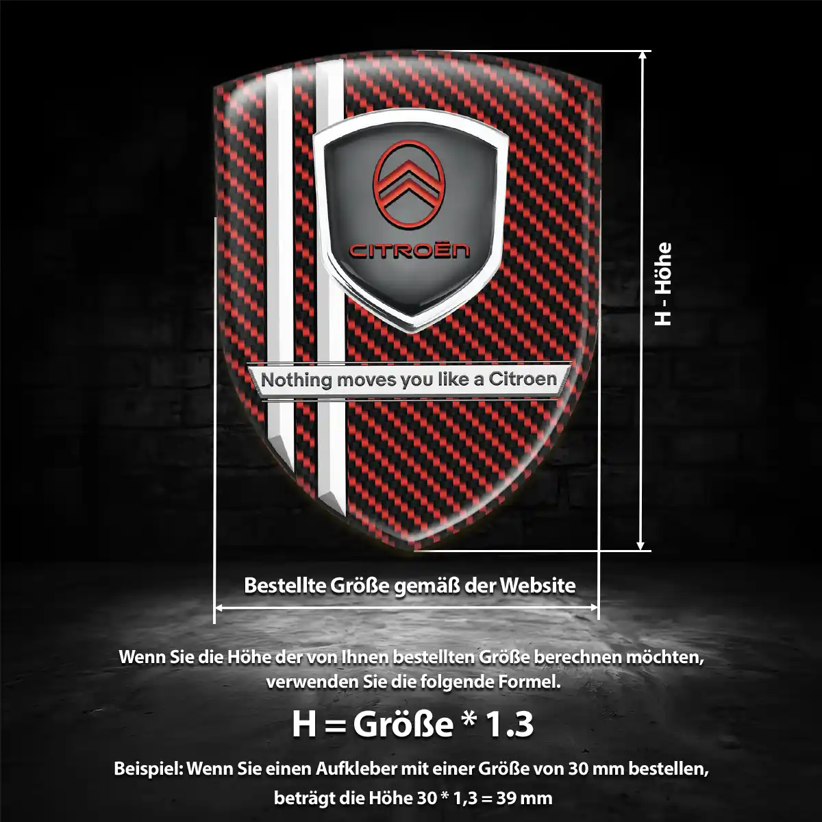 Citroen Aufkleber 3D Gel Emblem Auto Premiumqualität