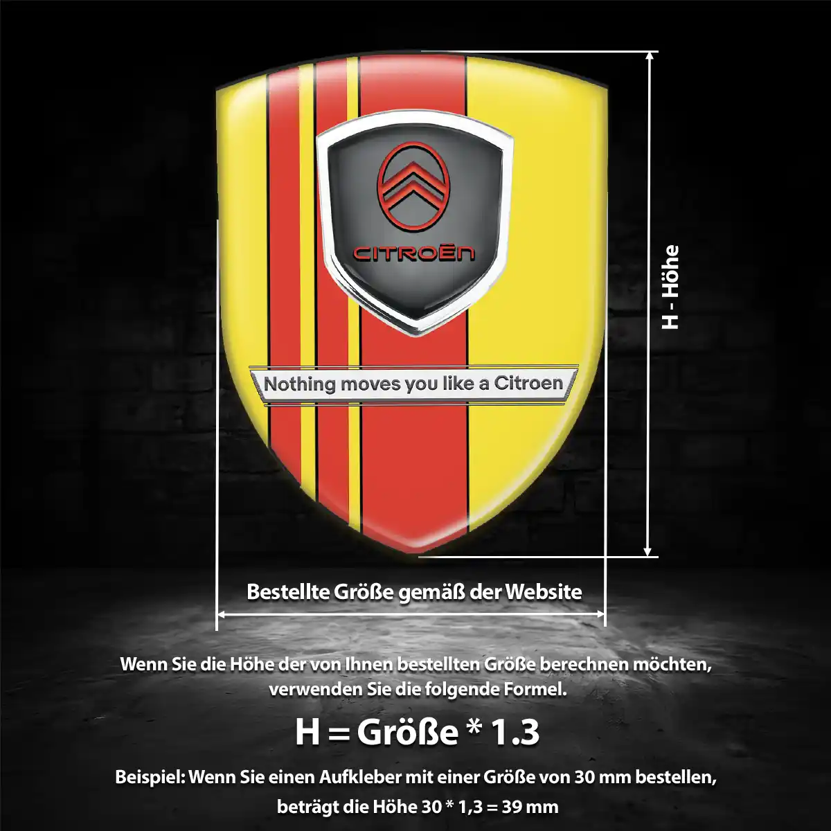 Citroen Aufkleber 3D Gel Emblem Erstklassige Qualität