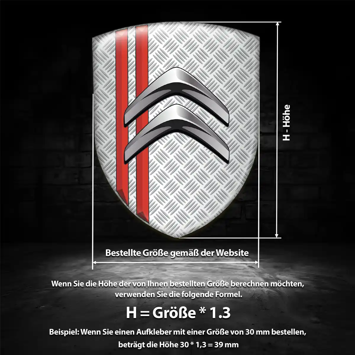 Citroen Aufkleber 3D Gel Emblem Exterieurdesign