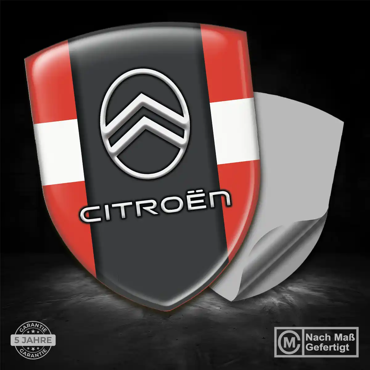 Citroen Aufkleber 3D Gel Emblem Hochwertiges Harz