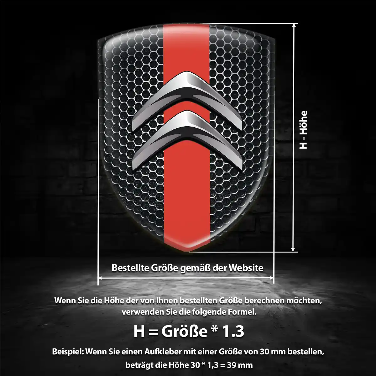 Citroen Aufkleber 3D Gel Emblem Limitierte Auflage