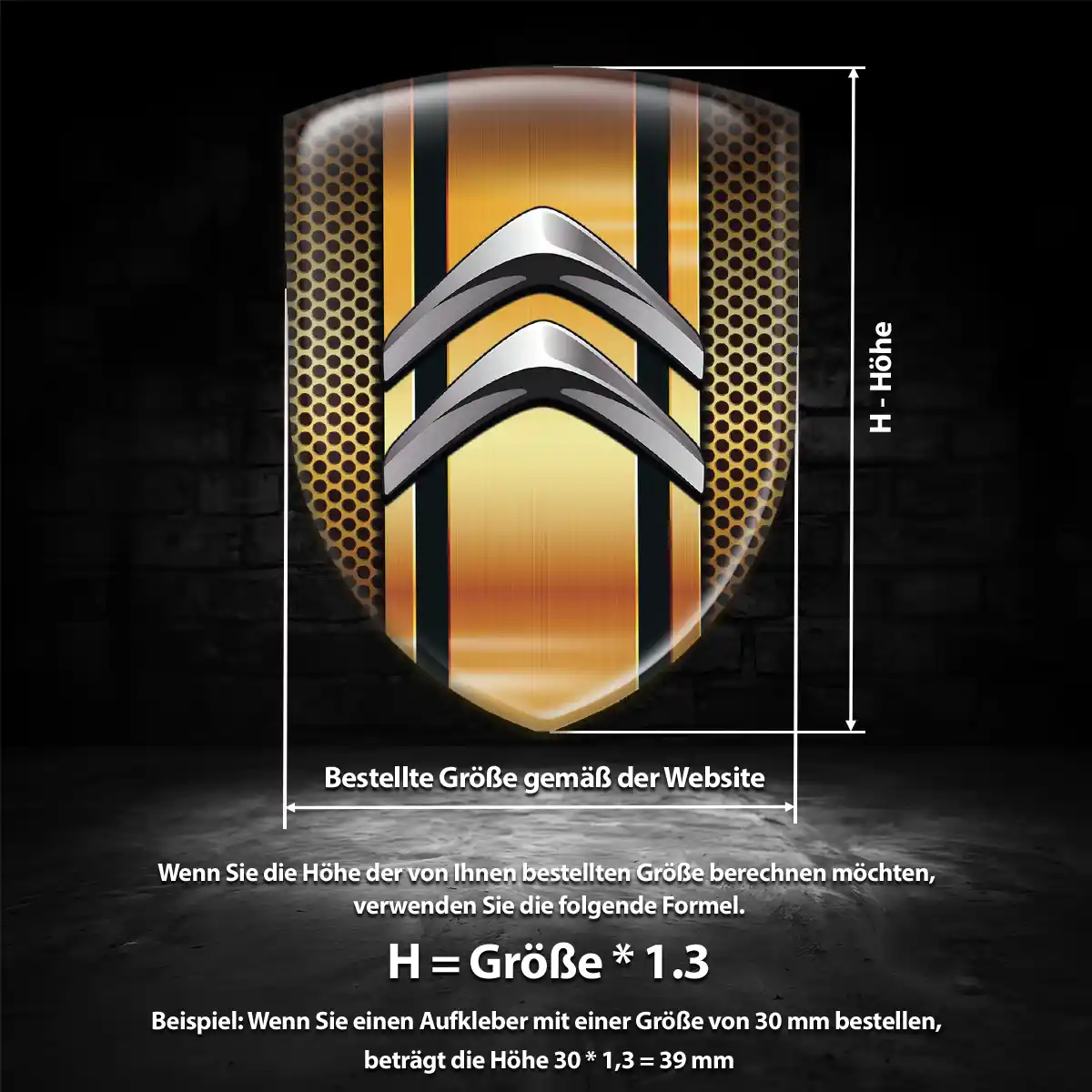 Citroen Aufkleber 3D Gel Emblem Markenedition