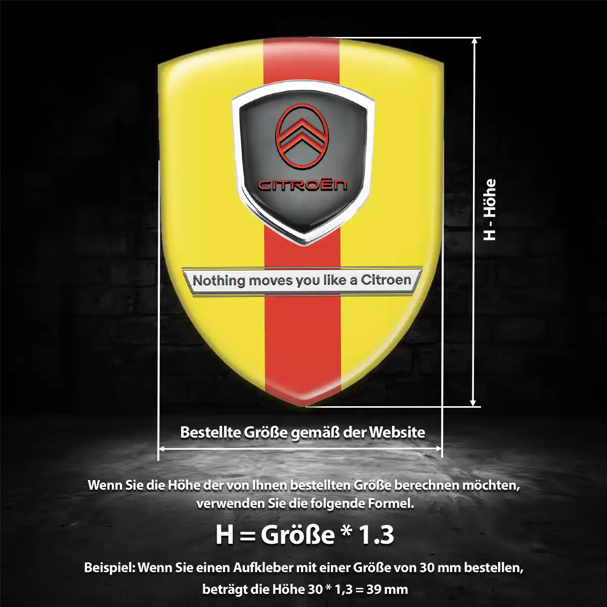 Citroen Aufkleber 3D Gel Emblem Premiumqualität