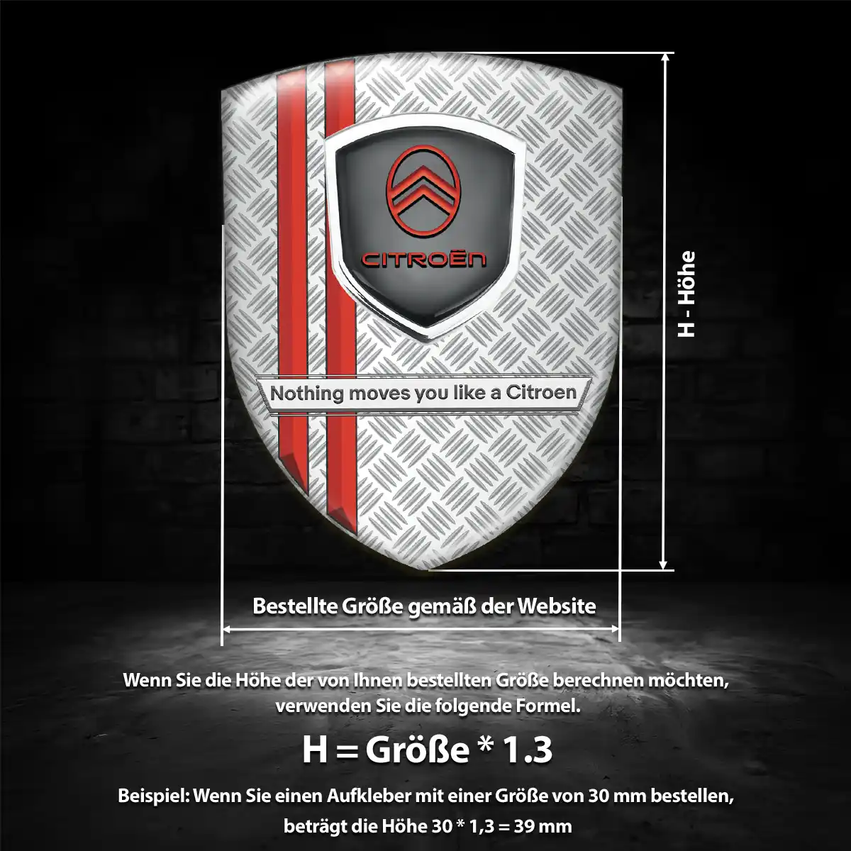 Citroen Aufkleber 3D Gel Embleme Anspruchsvolles Design
