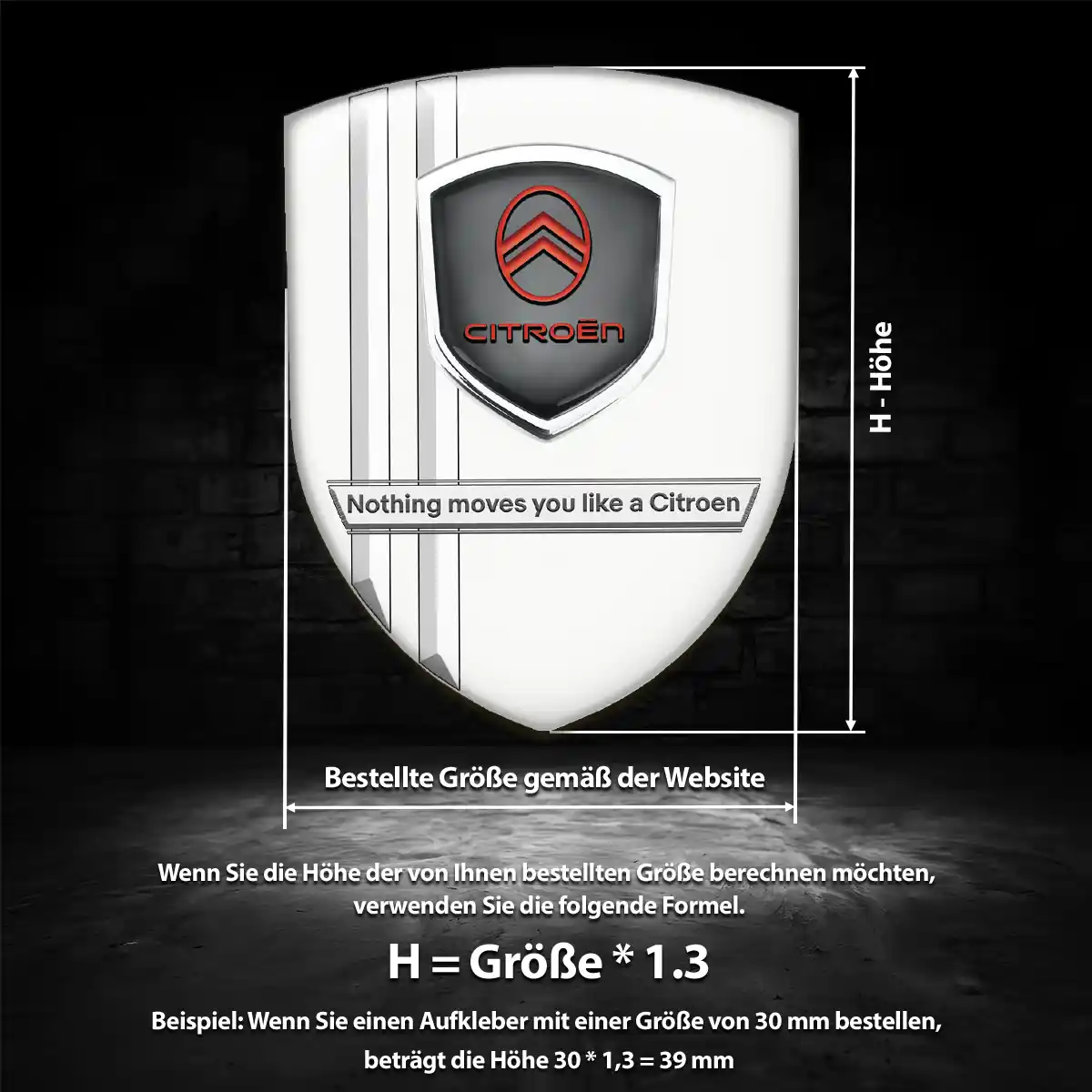 Citroen Aufkleber 3D Gel Embleme Auto Elegantes Design