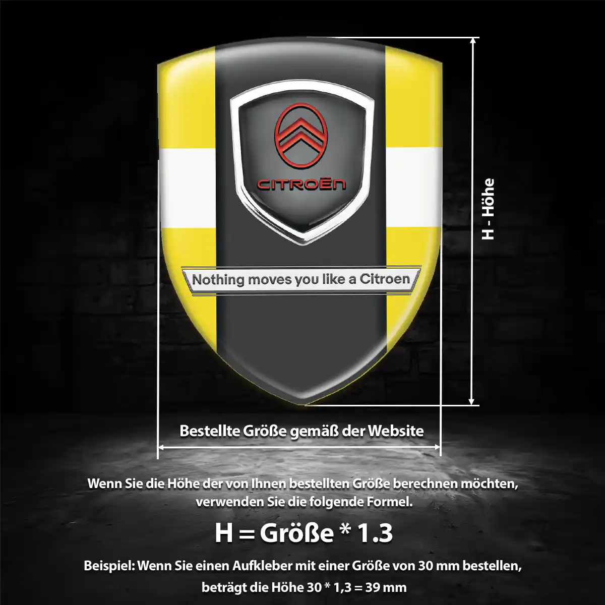 Citroen Aufkleber 3D Gel Embleme Auto Hochwertiges Harz