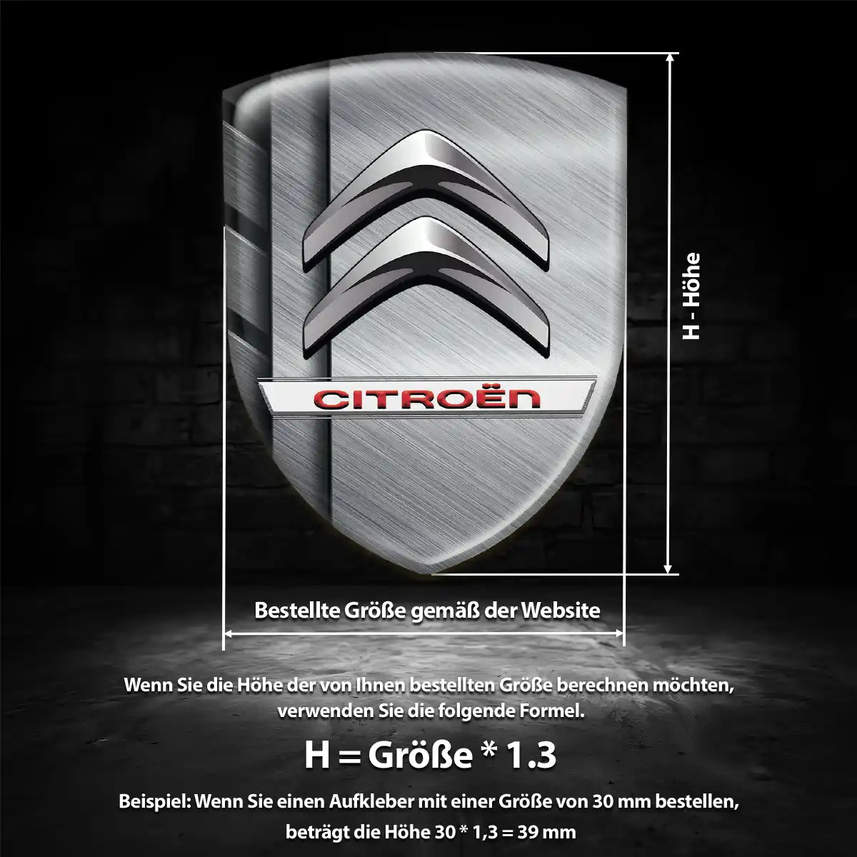 Citroen Aufkleber 3D Gel Embleme Auto Interieurdesign