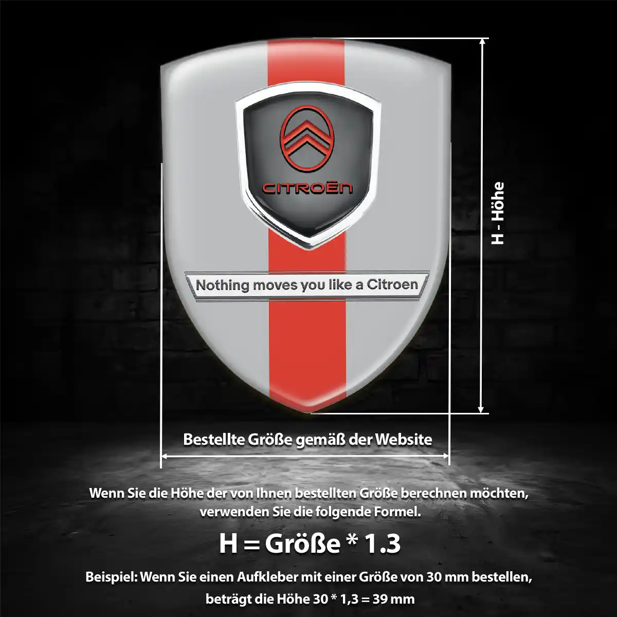 Citroen Aufkleber 3D Gel Embleme Auto Luxus-Edition