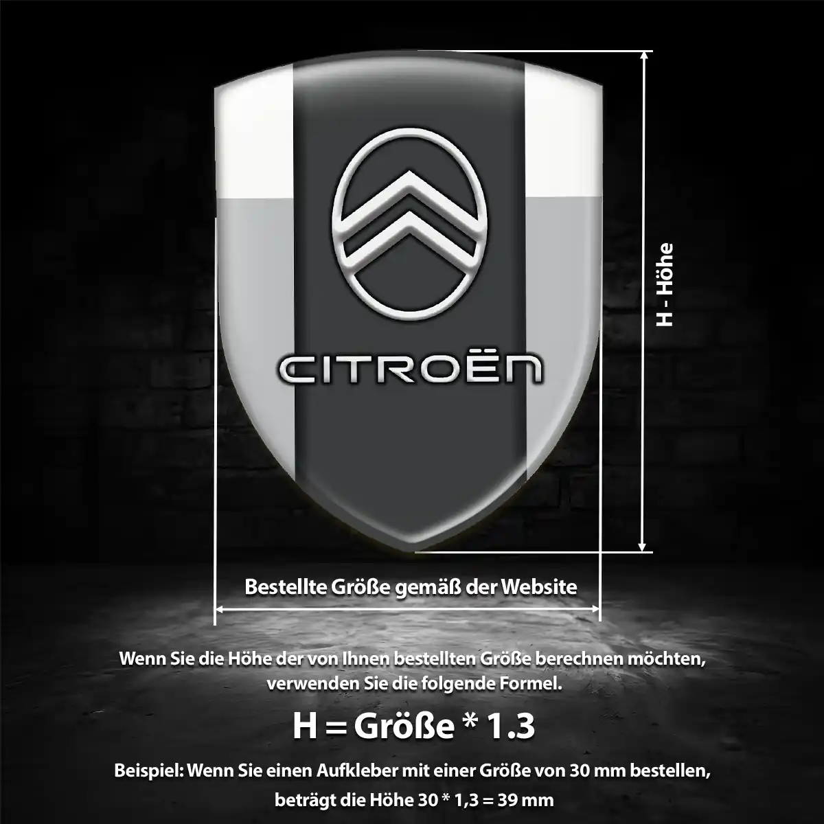 Citroen Aufkleber 3D Gel Embleme Auto Markenedition