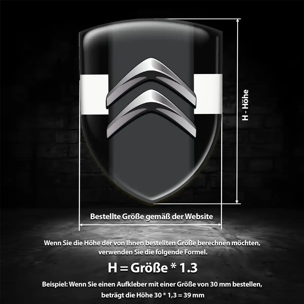 Citroen Aufkleber 3D Gel Embleme Auto Premium-Edition