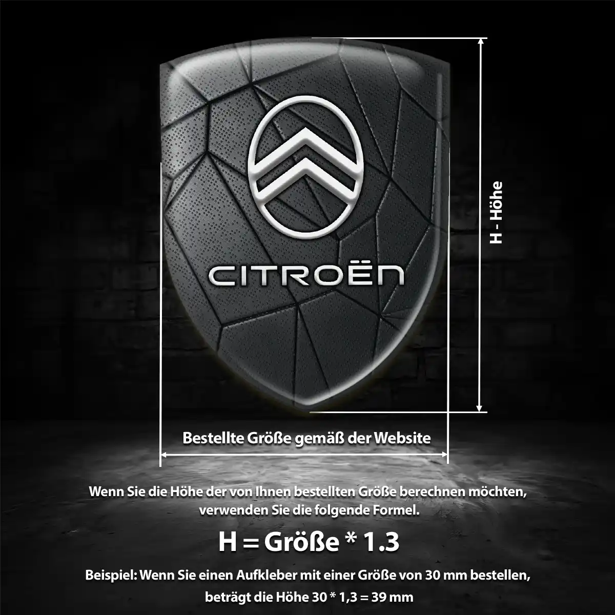 Citroen Aufkleber 3D Gel Embleme Auto Tuningfahrzeug