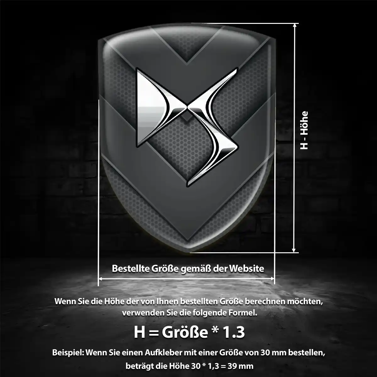 Citroen Aufkleber 3D Gel Embleme Edles Design