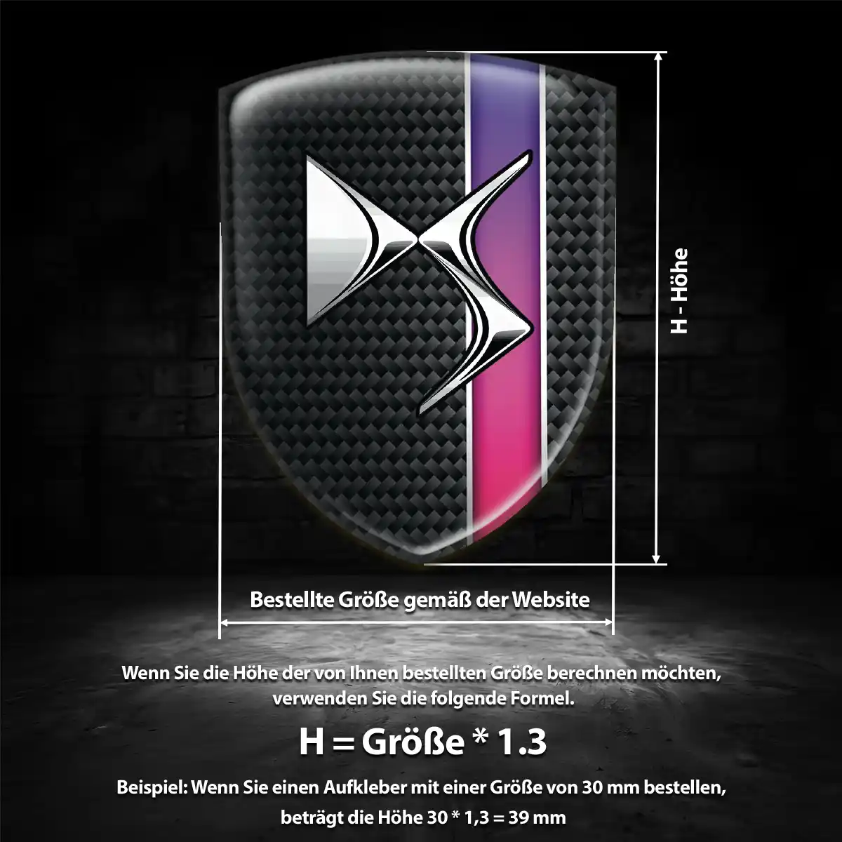 Citroen Aufkleber 3D Gel Embleme Elegantes Design