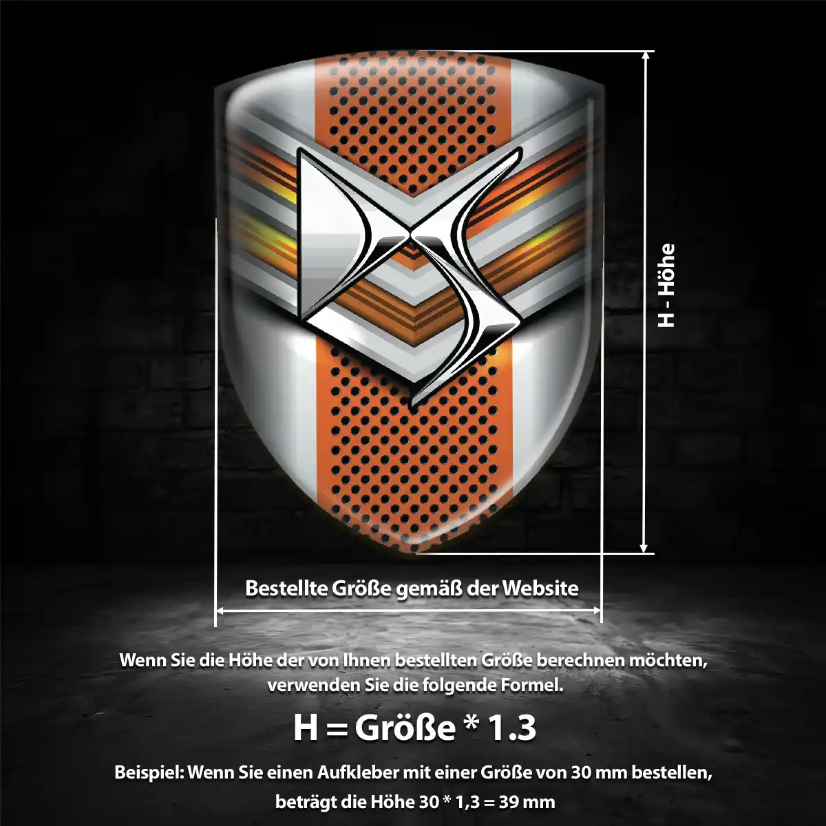 Citroen Aufkleber 3D Gel Embleme Erstklassige Qualität