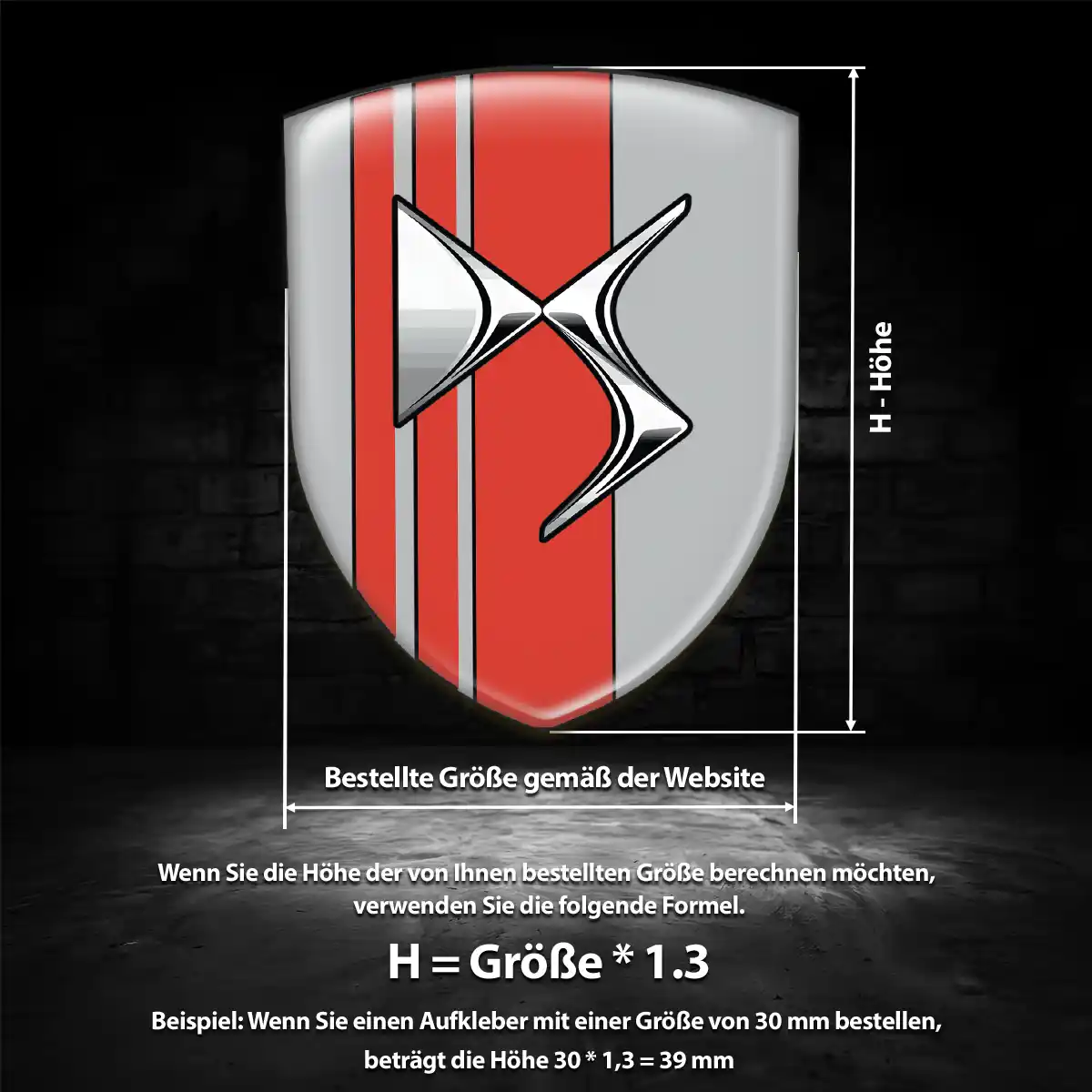 Citroen Aufkleber 3D Gel Embleme Exterieurdesign