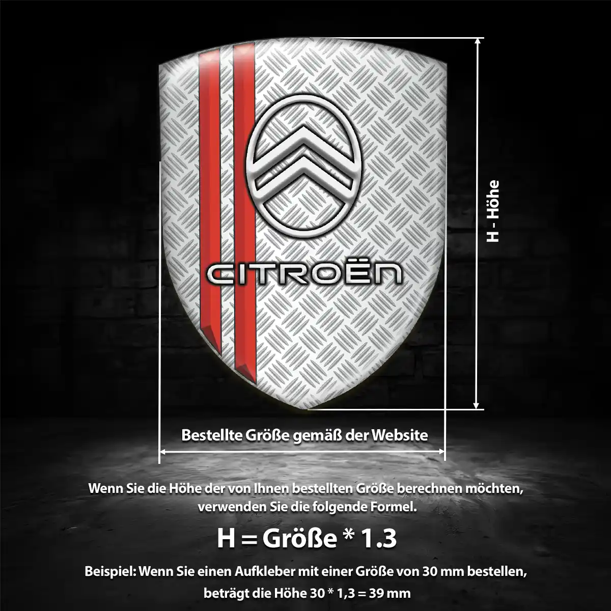 Citroen Aufkleber 3D Gel Embleme Interieurdesign