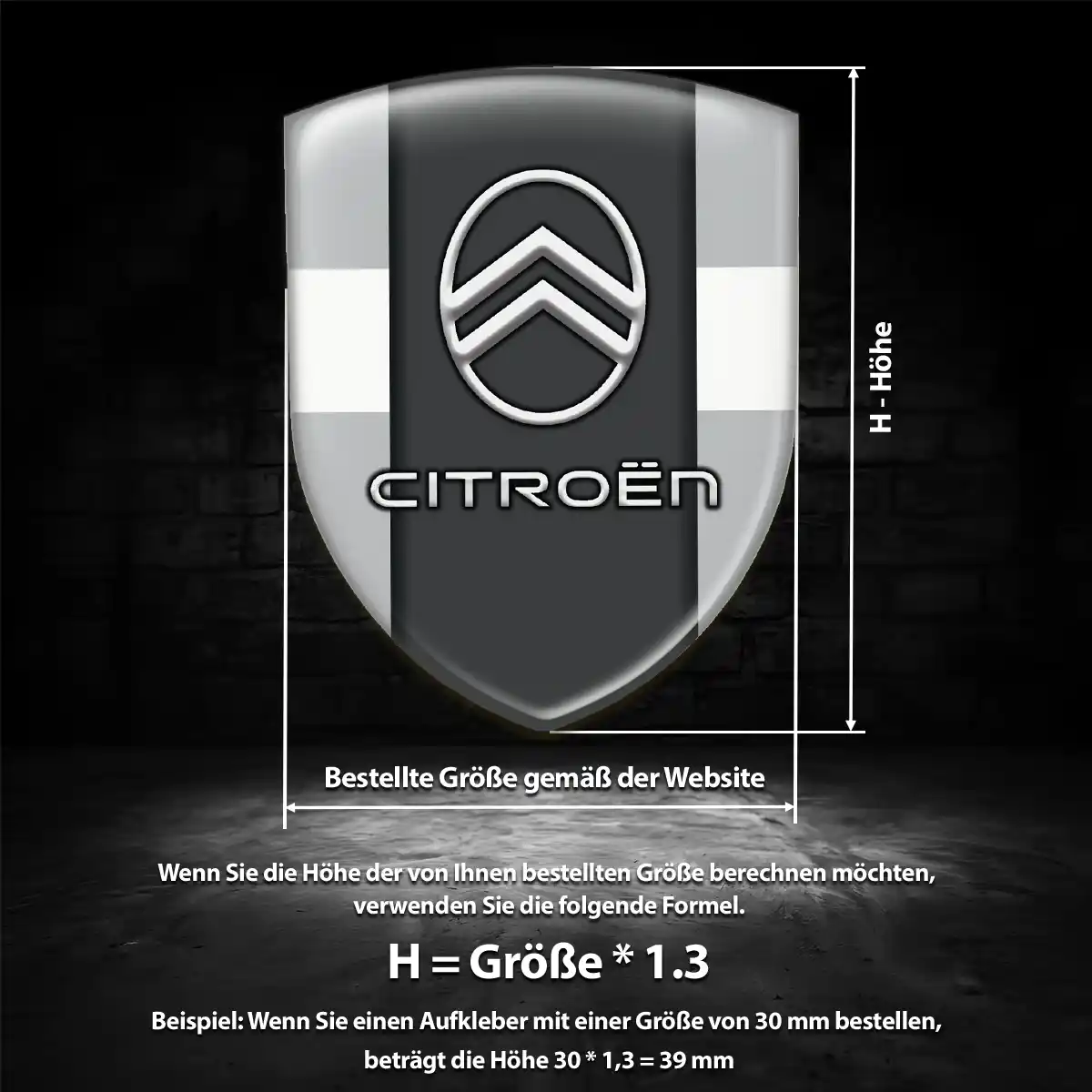 Citroen Aufkleber 3D Gel Embleme Luxus-Edition