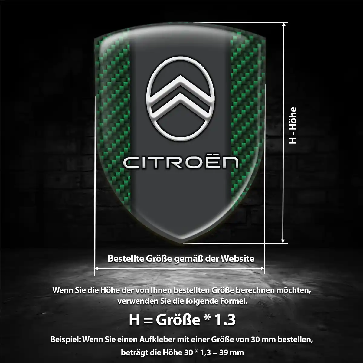 Citroen Aufkleber 3D Gel Embleme Markenedition