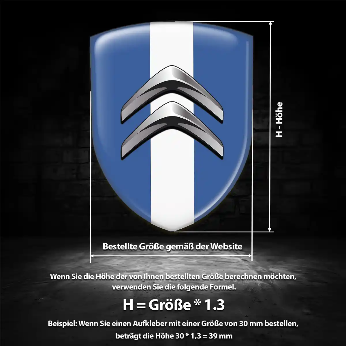 Citroen Aufkleber 3D Gel Embleme Premiumqualität